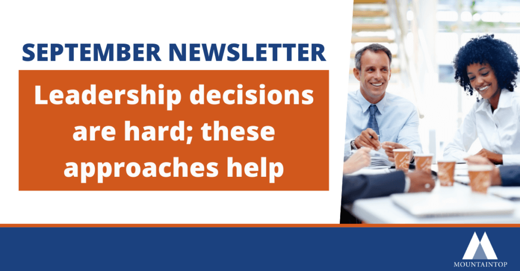 Newsletter - leadership decisions