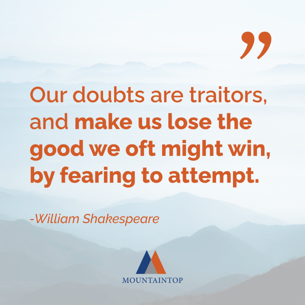 Our doubts are traitors